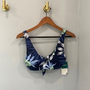 Roxy floral and blue bikini.